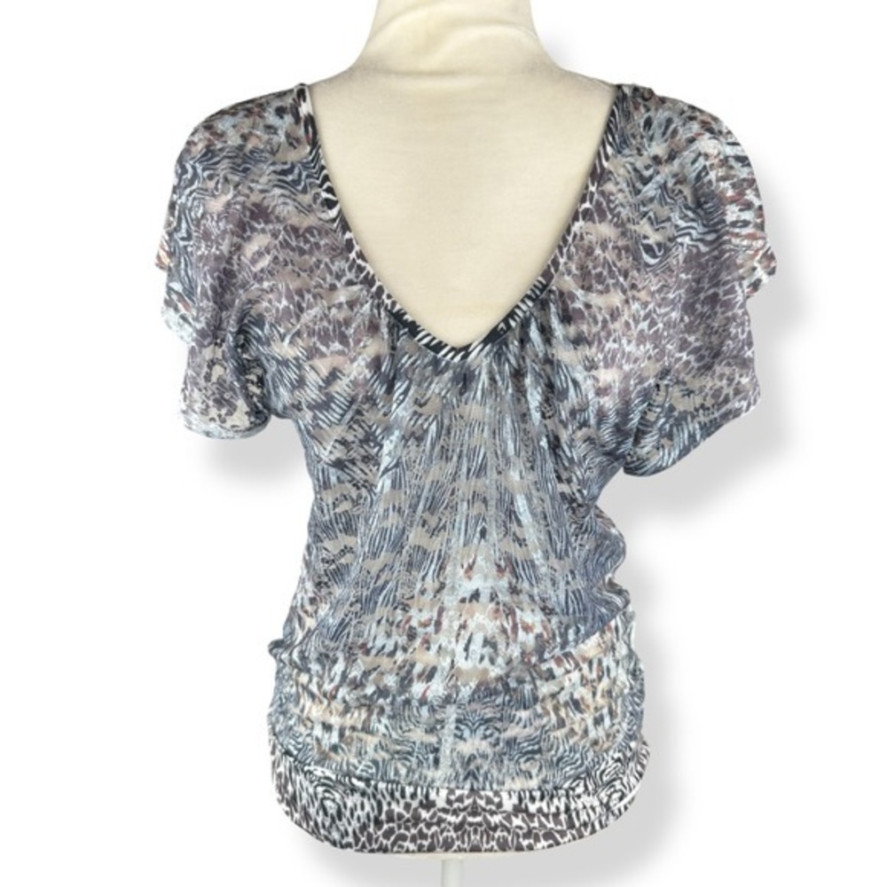 Charlotte Russe Y2K Sheer Lace Top Womens Size XS Fairy Grunge Indie Sleaze USA